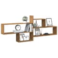 Miniatyrbilde 4 av 11: vidaXL Vegghylle artisan eik 167,5x18x68 cm konstruert tre
