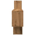 Miniatyrbilde 6 av 11: vidaXL Vegghylle artisan eik 167,5x18x68 cm konstruert tre
