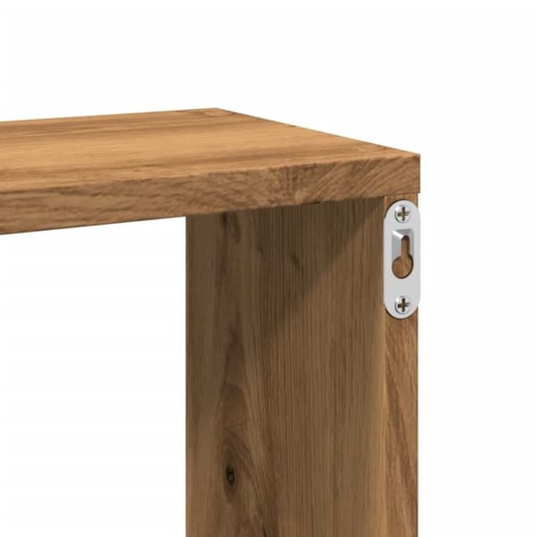 vidaXL Vegghylle artisan eik 167,5x18x68 cm konstruert tre