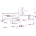 Miniatyrbilde 11 av 11: vidaXL Vegghylle artisan eik 167,5x18x68 cm konstruert tre