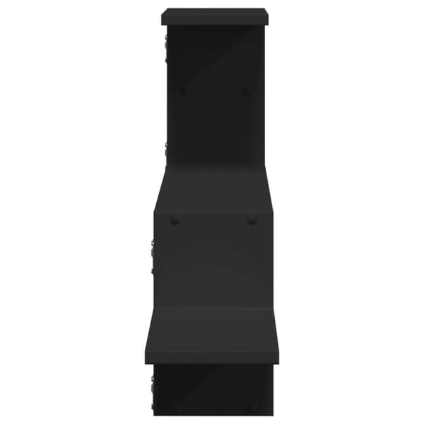 vidaXL Vägghylla svart 104x15x49 cm konstruerat trä