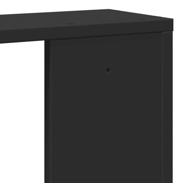 vidaXL Vegghylle svart 100x15x70 cm konstruert tre