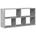Miniatyrbilde 3 av 11: vidaXL Vegghylle betonggrå 100x25x50 cm konstruert tre