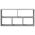 Miniatyrbilde 5 av 11: vidaXL Vegghylle betonggrå 100x25x50 cm konstruert tre