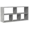 Miniatyrbilde 7 av 11: vidaXL Vegghylle betonggrå 100x25x50 cm konstruert tre