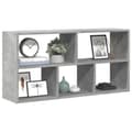 Miniatyrbilde 2 av 11: vidaXL Vegghylle betonggrå 100x25x50 cm konstruert tre