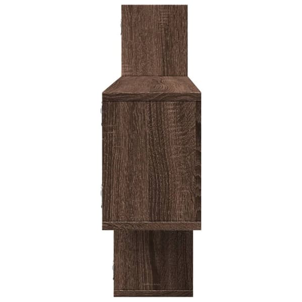 vidaXL Vegghylle brun eik 167,5x18x68 cm konstruert tre