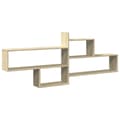 Miniatyrbilde 3 av 11: vidaXL Vegghylle sonoma eik 167,5x18x68 cm konstruert tre