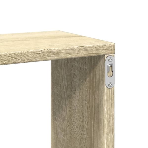 vidaXL Vegghylle sonoma eik 167,5x18x68 cm konstruert tre