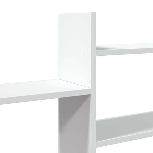 vidaXL Vägghylla vit 167,5x18x68 cm konstruerat trä