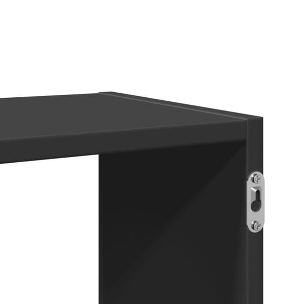 vidaXL Vegghylle svart 100x25x50 cm konstruert tre