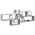 Miniatyrbilde 4 av 11: vidaXL Vegghylle betonggrå 167,5x18x68 cm konstruert tre