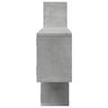 Miniatyrbilde 6 av 11: vidaXL Vegghylle betonggrå 167,5x18x68 cm konstruert tre