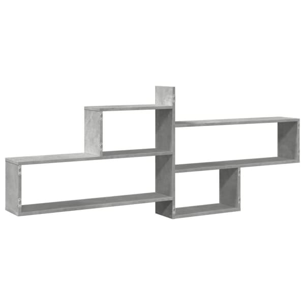 vidaXL Vegghylle betonggrå 167,5x18x68 cm konstruert tre
