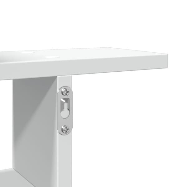 vidaXL Vägghyllor 2 st vit 38x12x38 cm konstruerat trä