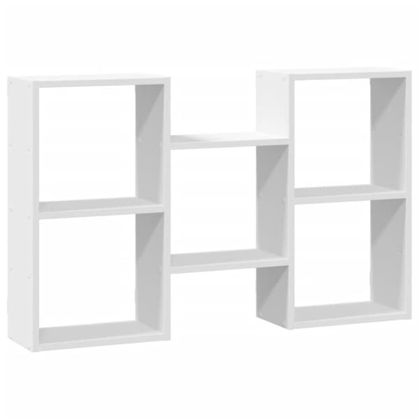 vidaXL Vegghylle hvit 96x18x60 cm konstruert tre