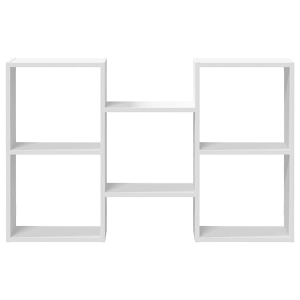 vidaXL Vegghylle hvit 96x18x60 cm konstruert tre
