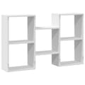 Miniatyrbilde 7 av 11: vidaXL Vegghylle hvit 96x18x60 cm konstruert tre
