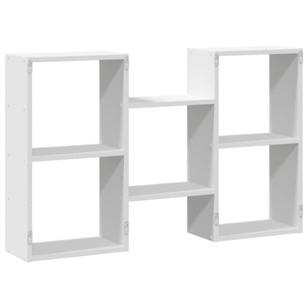 vidaXL Vegghylle hvit 96x18x60 cm konstruert tre