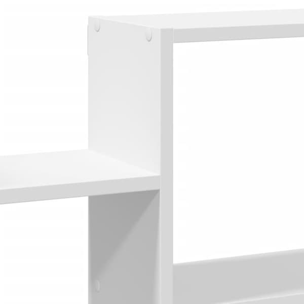 vidaXL Vegghylle hvit 96x18x60 cm konstruert tre