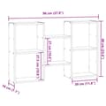 Miniatyrbilde 11 av 11: vidaXL Vegghylle hvit 96x18x60 cm konstruert tre