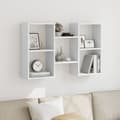 Miniatyrbilde 2 av 11: vidaXL Vegghylle hvit 96x18x60 cm konstruert tre