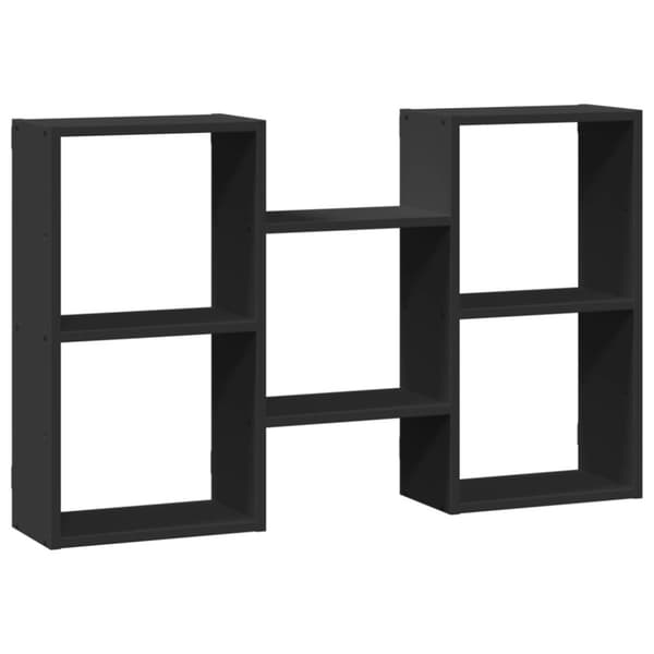 vidaXL Vegghylle svart 96x18x60 cm konstruert tre