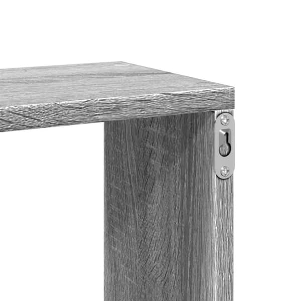 vidaXL Seinähylly harmaa Sonoma 167,5x18x68 cm tekninen puu