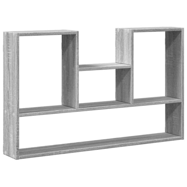 vidaXL Seinähylly harmaa Sonoma 99x15x60 cm tekninen puu