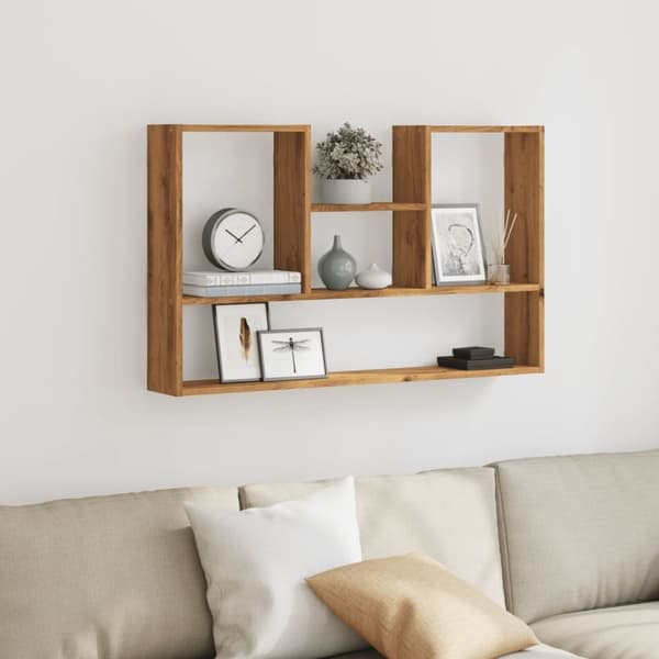 vidaXL Seinähylly artesaani tammi 99x15x60 cm tekninen puu