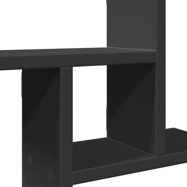 vidaXL væghængte kubehylder 2 stk. 50x12x50 cm konstrueret træ sort