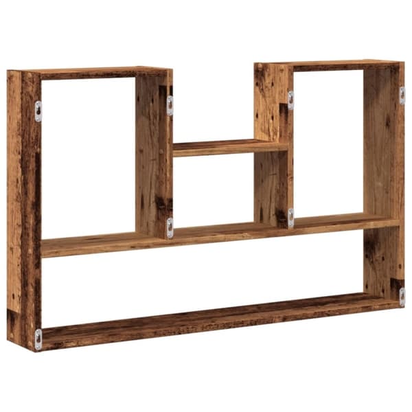 vidaXL Vegghylle gammelt tre 99x15x60 cm konstruert tre