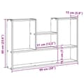 Miniatyrbilde 11 av 11: vidaXL Vegghylle gammelt tre 99x15x60 cm konstruert tre