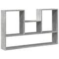 Miniatyrbilde 7 av 11: vidaXL Vegghylle betonggrå 99x15x60 cm konstruert tre