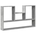 Miniatyrbilde 1 av 11: vidaXL Vegghylle betonggrå 99x15x60 cm konstruert tre