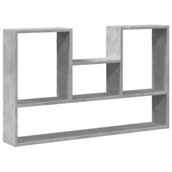 vidaXL Vegghylle betonggrå 99x15x60 cm konstruert tre