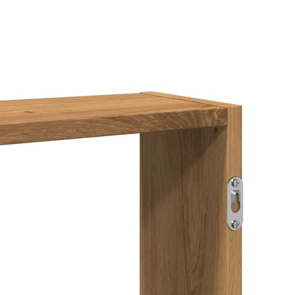 vidaXL Vegghylle artisan eik 99x15x60 cm konstruert tre