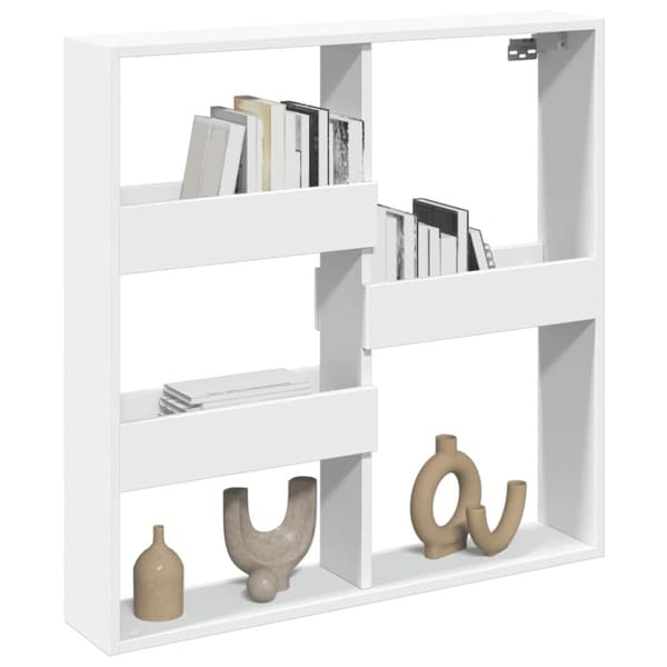 vidaXL vægskab 80x15x80 cm konstrueret træ hvid