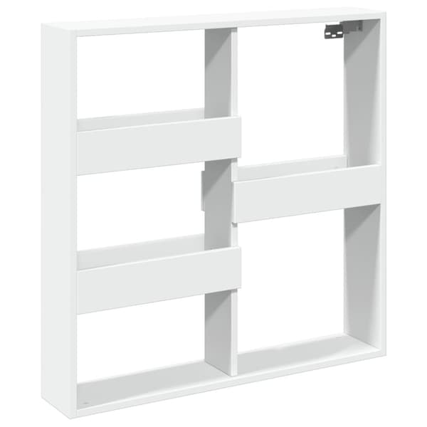vidaXL vægskab 80x15x80 cm konstrueret træ hvid