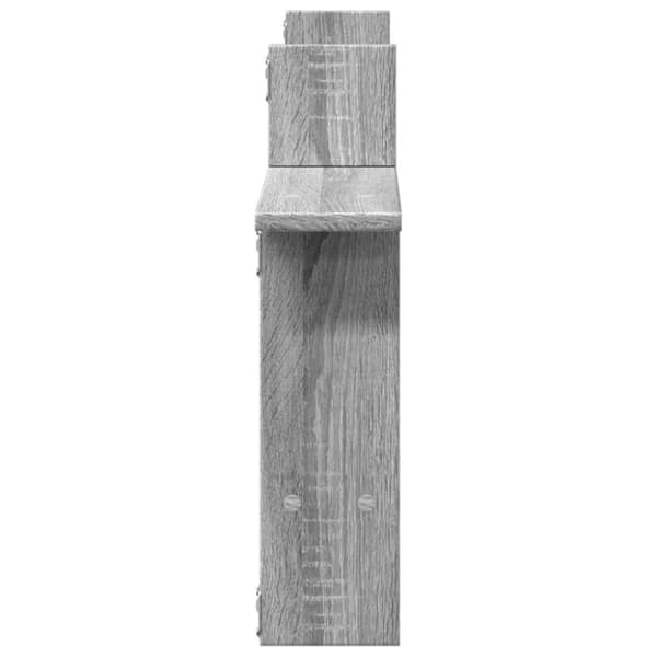 vidaXL væghylder 2 stk. 50x12x50 cm konstrueret træ grå sonoma-eg