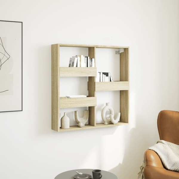 vidaXL vægskab 80x15x80 cm konstrueret træ sonoma-eg