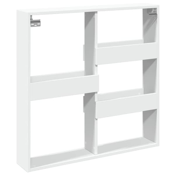 vidaXL Veggskap hvit 80x15x80 cm konstruert tre