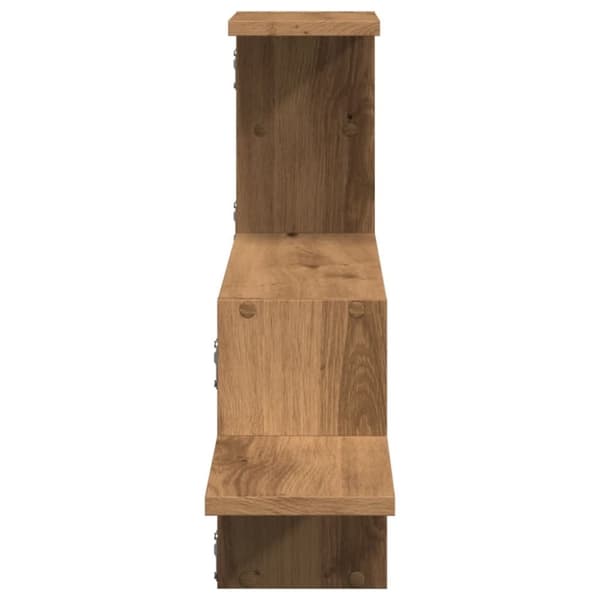 vidaXL Veggmontert hjørnehylle artisan eik 104x15x49 cm konstruert tre