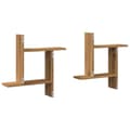 Miniatyrbilde 7 av 11: vidaXL Vegghyller 2 stk artisan eik 50x12x50 cm konstruert tre