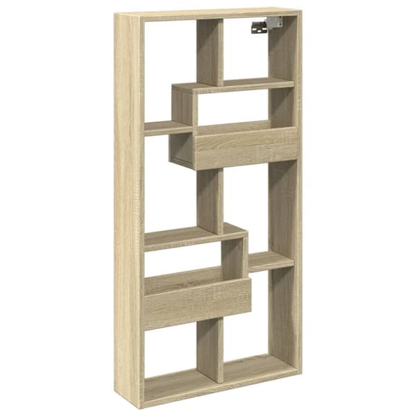 vidaXL Väggskåp sonoma-ek 50x15x100 cm konstruerat trä