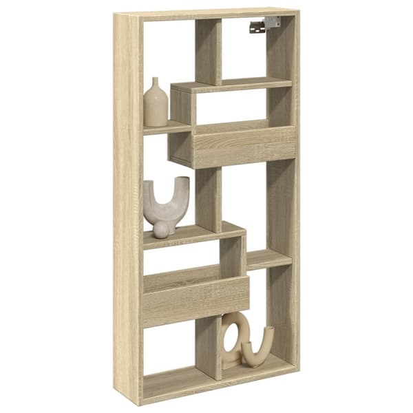 vidaXL Väggskåp sonoma-ek 50x15x100 cm konstruerat trä