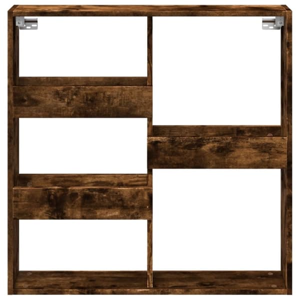 vidaXL Veggskap røkt eik 80x15x80 cm konstruert tre