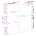 Miniatyrbilde 10 av 10: vidaXL Veggskap røkt eik 80x15x80 cm konstruert tre