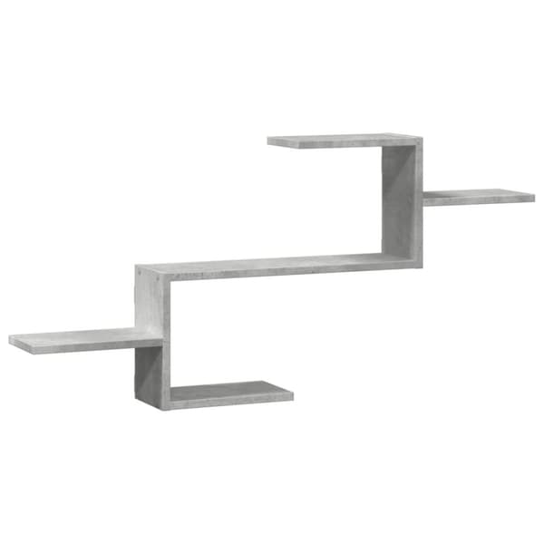 vidaXL Vegghylle betonggrå 104x15x49 cm konstruert tre