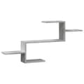 Miniatyrbilde 1 av 11: vidaXL Vegghylle betonggrå 104x15x49 cm konstruert tre